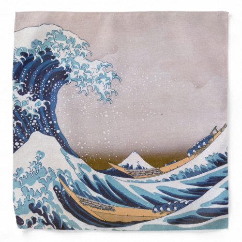 Tsunami Great Wave off Kanagawa Japan by Hokusai Bandana