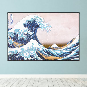Tsunami Great Wave off Kanagawa Japan by Hokusai Canvas Print
