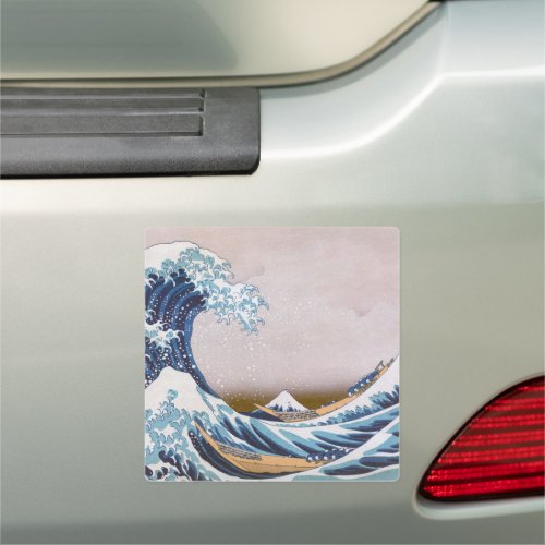 Tsunami Great Wave off Kanagawa Japan by Hokusai Car Magnet