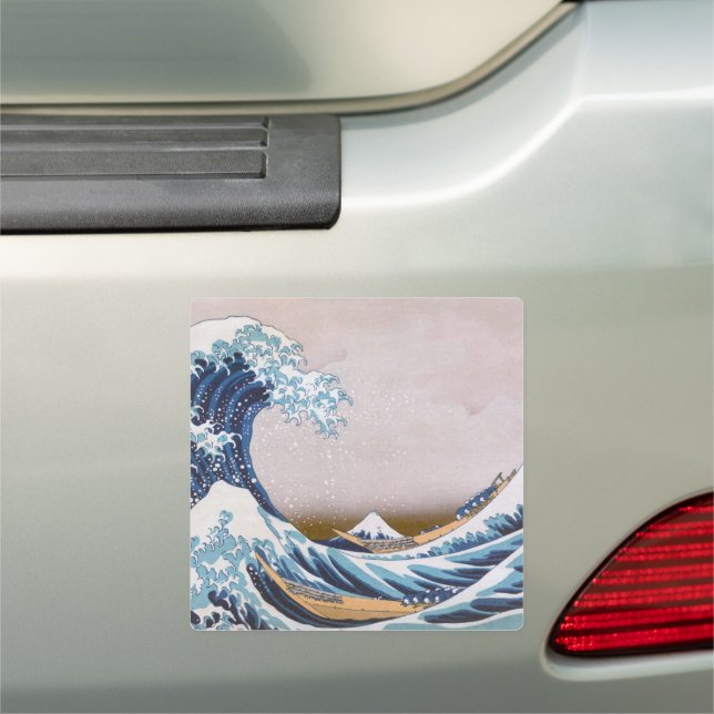 Tsunami Great Wave off Kanagawa Japan by Hokusai Car Magnet (In Situ)