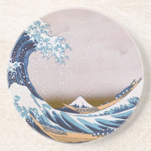 Tsunami Great Wave off Kanagawa Japan by Hokusai Coaster