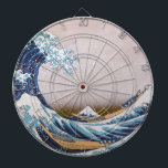 Tsunami Great Wave off Kanagawa Japan by Hokusai Dart Board<br><div class="desc">"The Great Wave off Kanagawa, " also known as "Under the Wave off Kanagawa, " is a captivating woodblock print by the renowned Japanese artist Katsushika Hokusai. Created around 1831, it's part of a series titled "Thirty-six Views of Mount Fuji." The artwork depicts a scene of immense power and contrasting...</div>