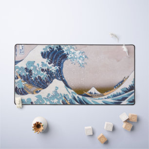 Tsunami Great Wave off Kanagawa Japan by Hokusai Desk Mat