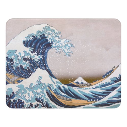 Tsunami Great Wave off Kanagawa Japan by Hokusai Door Sign