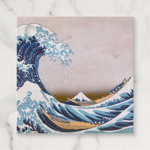 Tsunami Great Wave off Kanagawa Japan by Hokusai Favor Tags