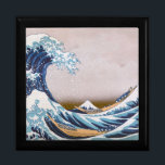 Tsunami Great Wave off Kanagawa Japan by Hokusai Gift Box<br><div class="desc">"The Great Wave off Kanagawa, " also known as "Under the Wave off Kanagawa, " is a captivating woodblock print by the renowned Japanese artist Katsushika Hokusai. Created around 1831, it's part of a series titled "Thirty-six Views of Mount Fuji." The artwork depicts a scene of immense power and contrasting...</div>