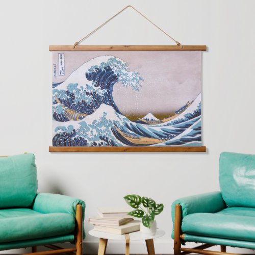 Tsunami Great Wave off Kanagawa Japan by Hokusai Hanging Tapestry