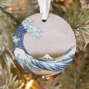 Tsunami Great Wave off Kanagawa Japan by Hokusai Ornament