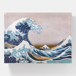 Tsunami Great Wave off Kanagawa Japan by Hokusai Paperweight