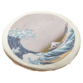 Tsunami Great Wave off Kanagawa Japan by Hokusai Sugar Cookie (Angled)