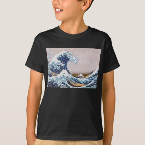 Tsunami Great Wave off Kanagawa Japan by Hokusai T_Shirt