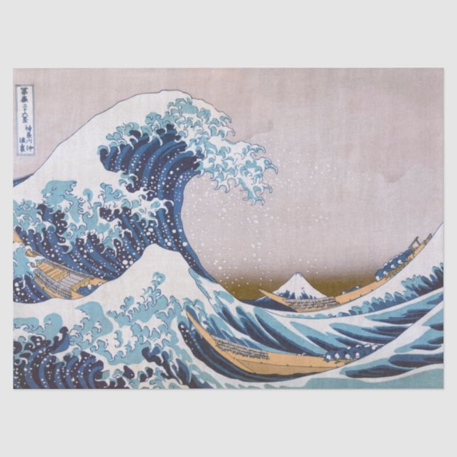Tsunami Great Wave off Kanagawa Japan by Hokusai Tissue Paper (Front)