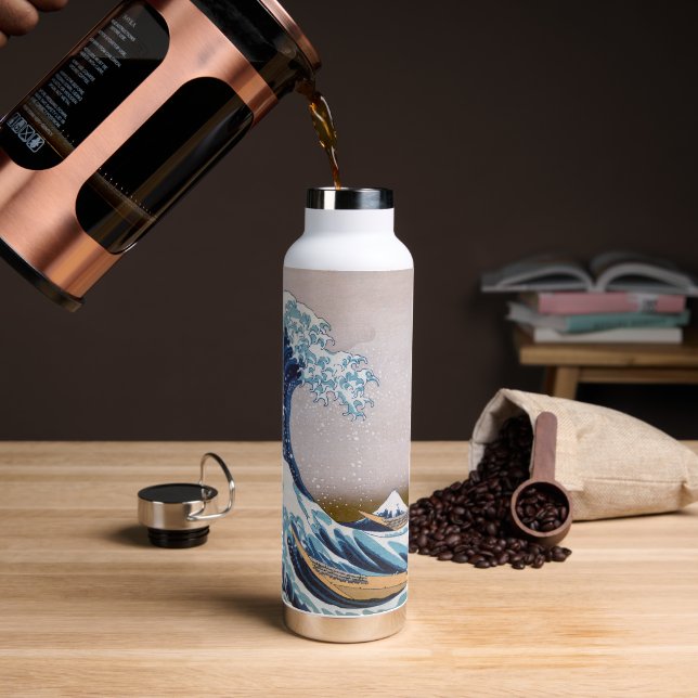 Tsunami Great Wave off Kanagawa Japan by Hokusai Water Bottle | Zazzle