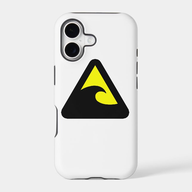 Tsunami Hazard Sign Case-Mate iPhone Case (Back)