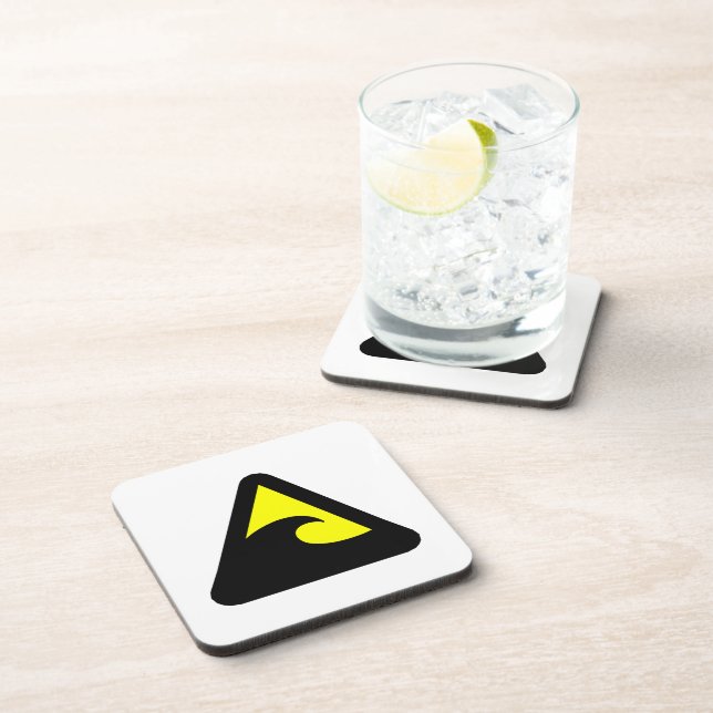 Tsunami Hazard Sign Coaster (Right Side)