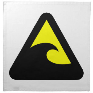 Tsunami Hazard Sign Napkin