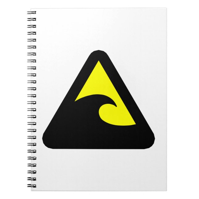Tsunami Hazard Sign Notebook (Front)