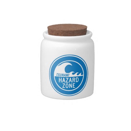 Tsunami Hazard Zone Candy Jar