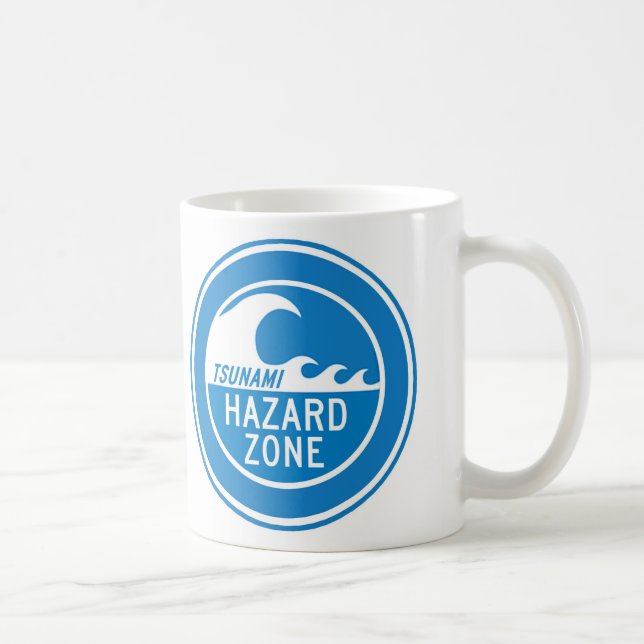 TSUNAMI HAZARD ZONE COFFEE MUG (Right)