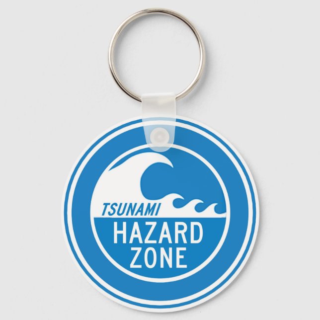 TSUNAMI HAZARD ZONE KEYCHAIN (Front)