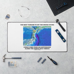 Tsunami Puerto Rico Trench Plate Tectonics Earth Desk Mat