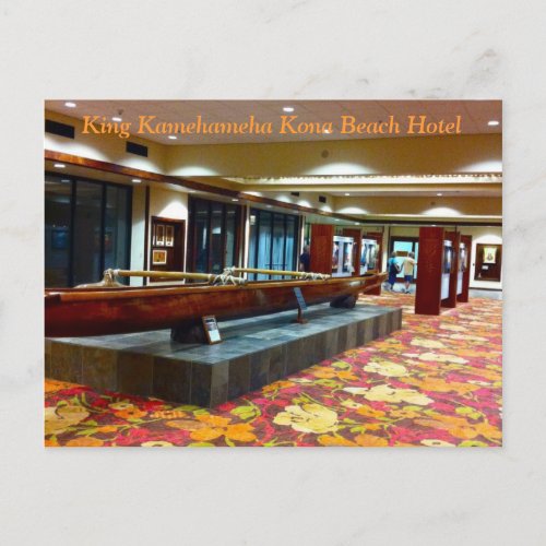 Tsunami site King Kamehameha Kona Beach hotel Postcard