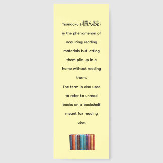 Tsundoku Japanese Slang Book Hoarder Bookmarks