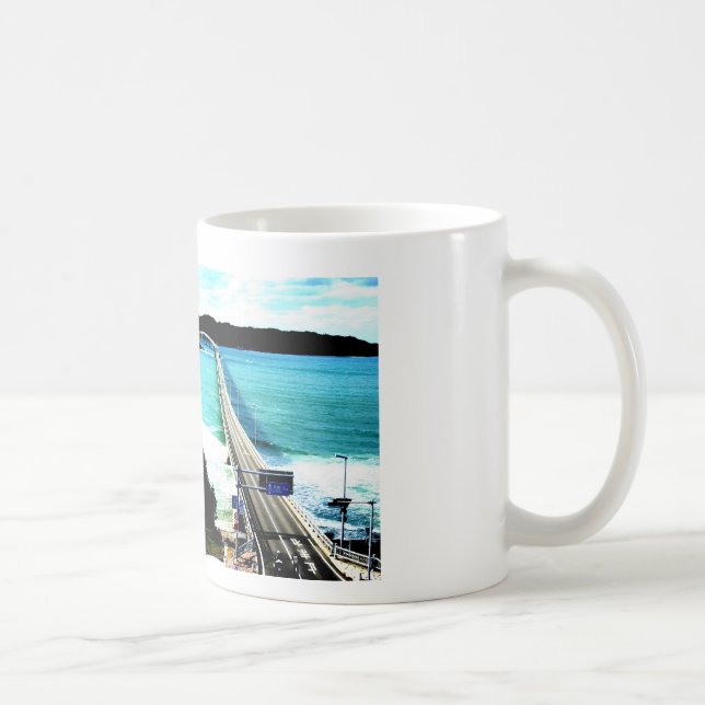 Tsunoshima Ohashi Bridge in Yamaguchi Prefecture i Coffee Mug (Right)