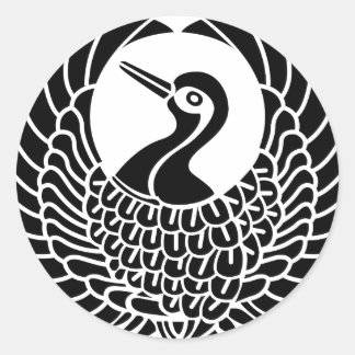 Tsuru Mon Classic Round Sticker