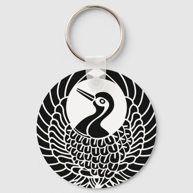 Tsuru-mon Keychain (Front)