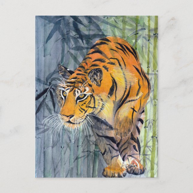 Tsuyako Tiger Postcard (Front)