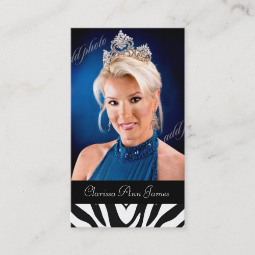 TT-Beauty Pageant Photo Card Business Card Templates