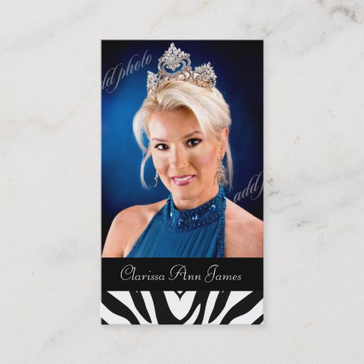 Customizable TT-Beauty Pageant Photo Card Business Card Templates