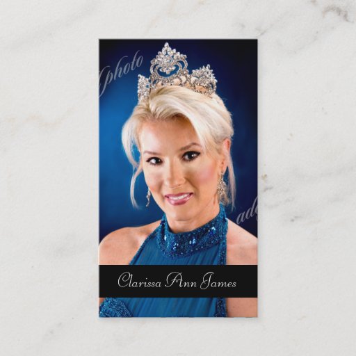 Customizable TT-Beauty Pageant Photo Card Business Cards