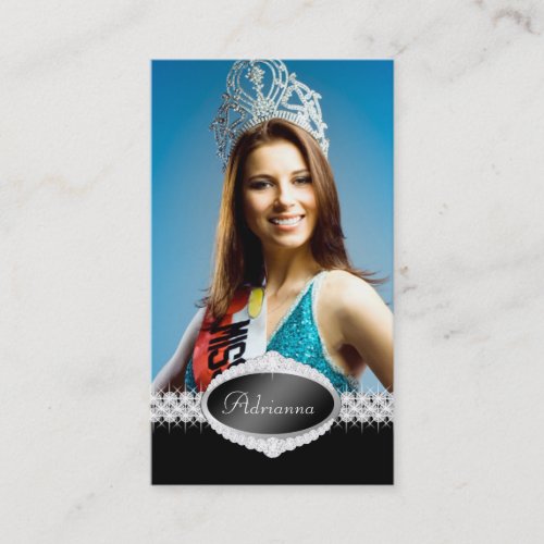 TT-Diamond Bliss Beauty Pageant Photo Card Business Card
