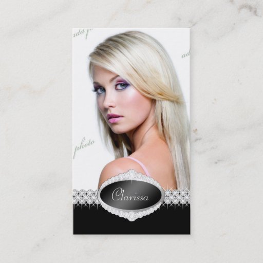 Customizable TT-Diamond Bliss Beauty Pageant Photo Card Business Card Template