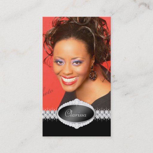 Customizable TT-Diamond Bliss Beauty Pageant Photo Card Business Card Template