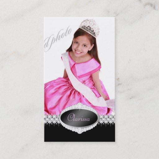 Customizable TT-Diamond Bliss Beauty Pageant Photo Card Business Cards