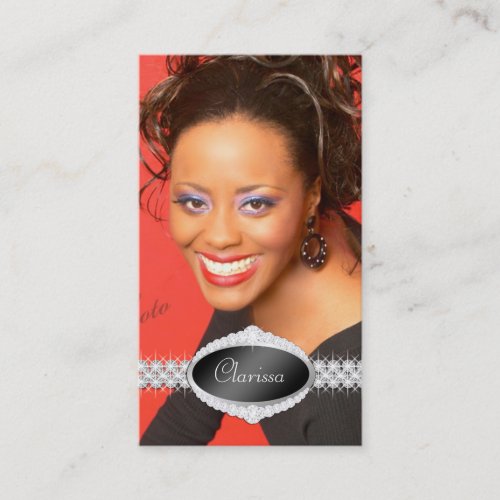 TT-Diamond Bliss Beauty Pageant Photo Card Business Cards
