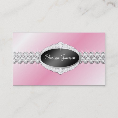 TT-Diamond Bliss Emblem Photo Card Business Cards