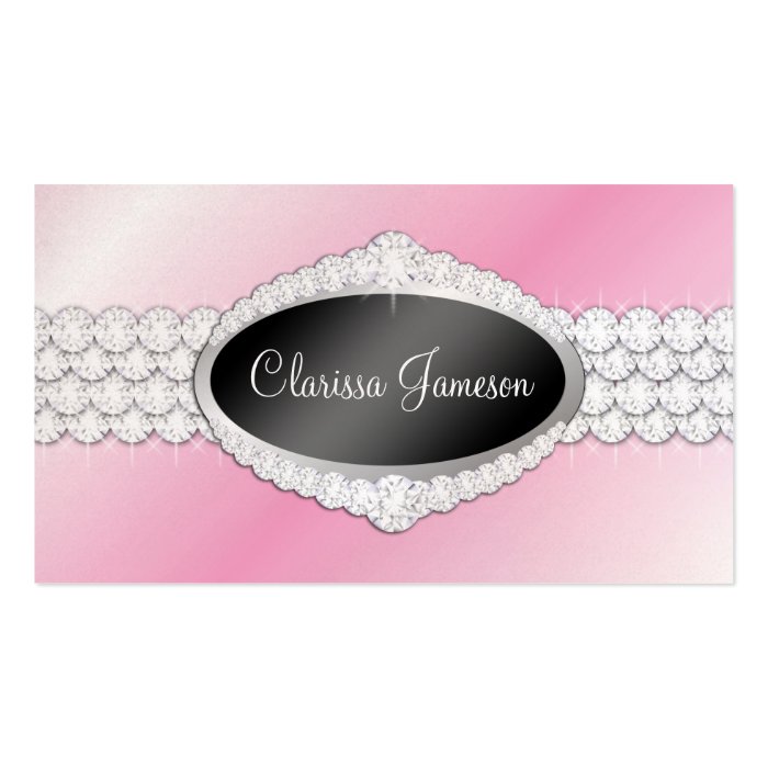 TT Diamond Bliss Emblem Photo Card Pearl Paper Business Cards