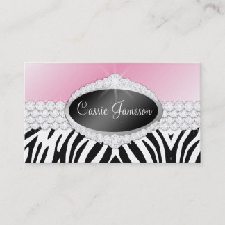 TT-Diamond Bliss Emblem Zebra Photo Card