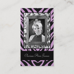 TT-Jeweled Frame Beauty Pageant Card purple