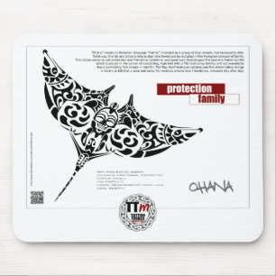 TT Meanings - OHANA manta ray Mouse Pad