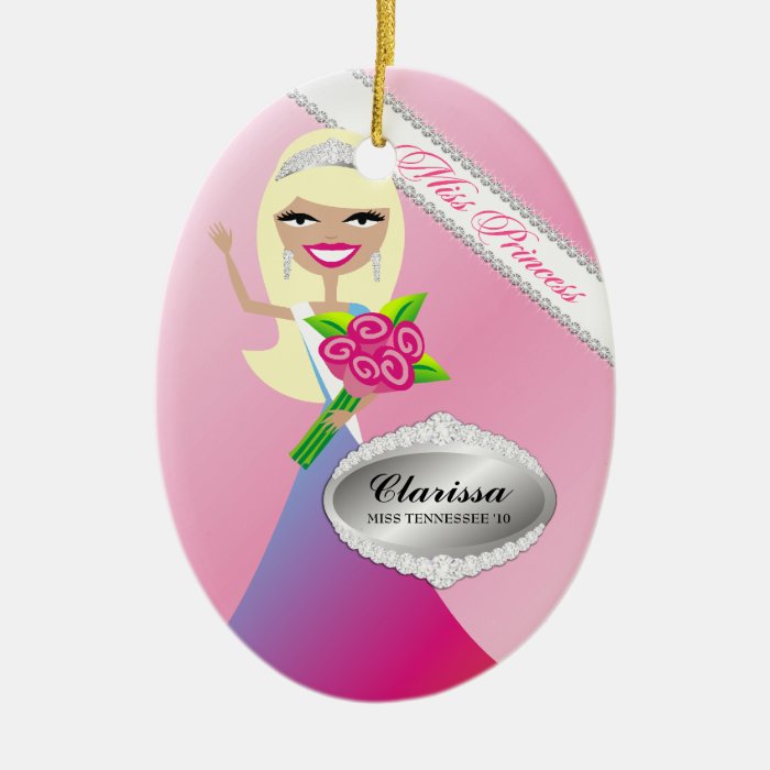 TT Miss Princess Blonde Custom Photo Ornament