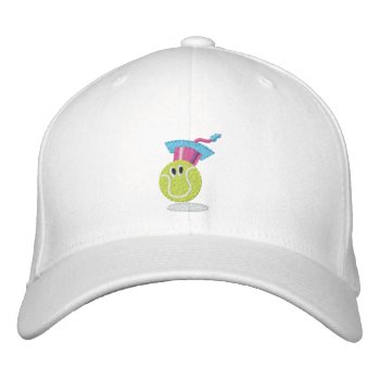 Tta_smiling Ball   Name On Side Embroidered Baseball Hat by FUNauticals at Zazzle