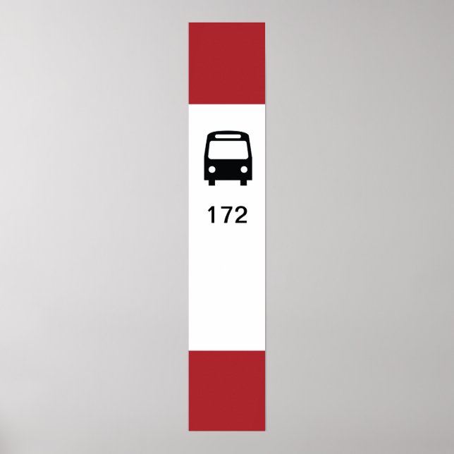 TTC Bus Stop Poster w/ customizable route (Front)