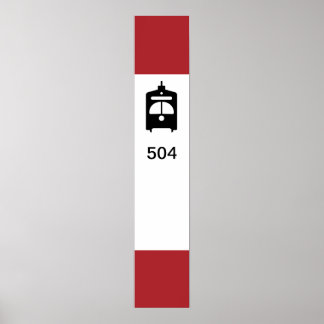 TTC Streetcar Stop Poster w/ Personalized Route #