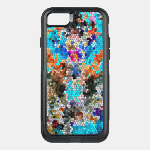 TTEQOTGCubismINV SGDRKDP BLUE OtterBox Commuter iPhone SE/8/7 Case