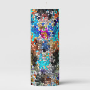 TTEQOTGCubismINV SGDRKDP BLUE Pillar Candle